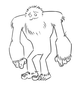 300x331 Yeti Line Drawing - Yeti Drawing