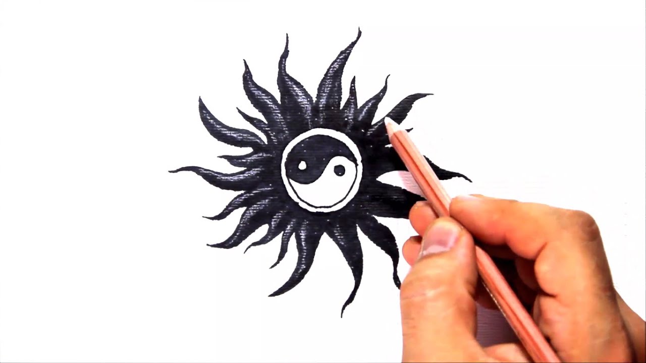 1280x720 how to draw a yin yang - Yin And Yang Drawing