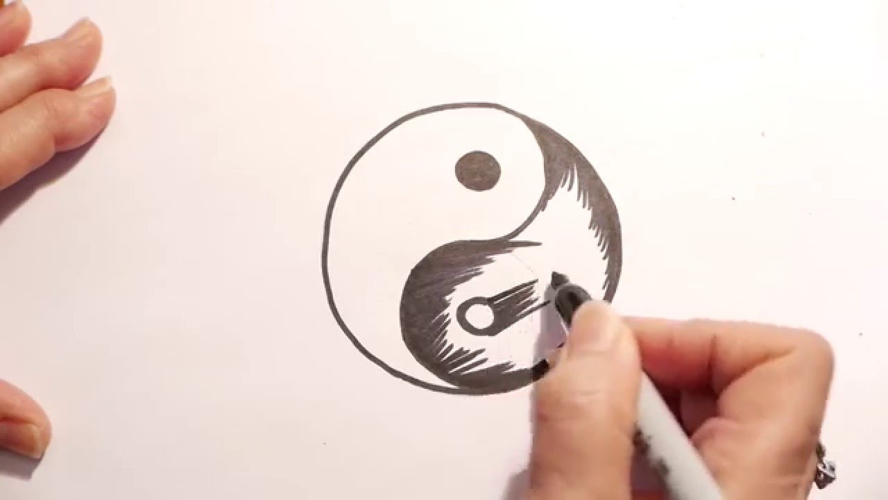 1280x720 how to draw a yin yang - Yin And Yang Drawing