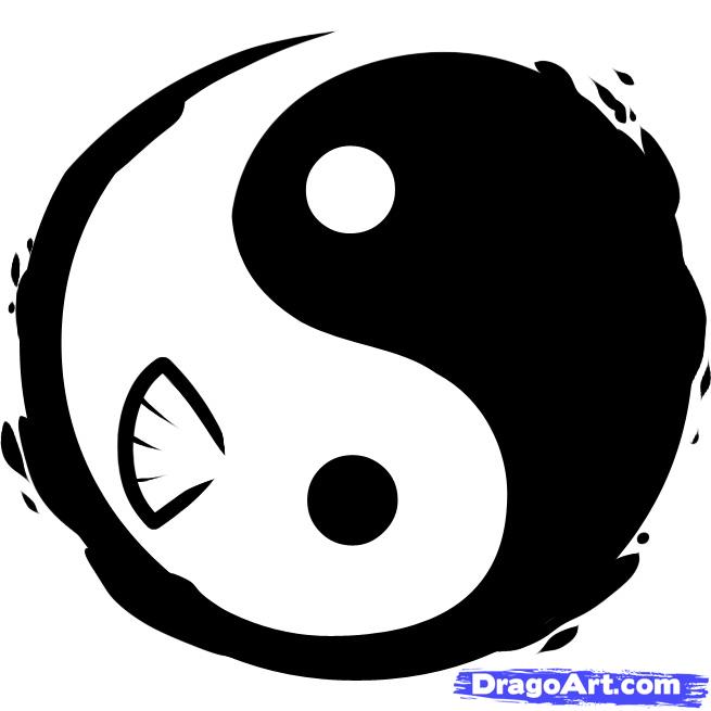 655x655 how to draw yin and yang symbol - Yin And Yang Drawing