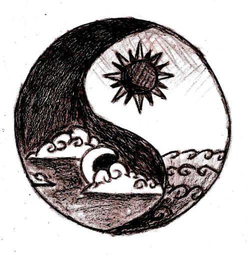 500x513 yin yang shared - Yin And Yang Drawing