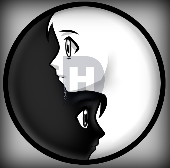 660x649 how to draw an anime yin yang, step - Yin Yang Drawing
