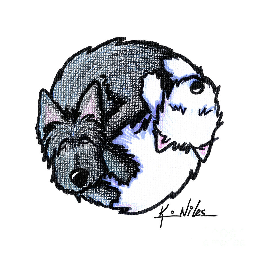 900x900 scottie westie yin yang drawing - Yin Yang Drawing