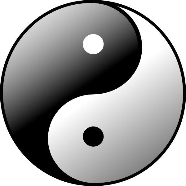 600x600 yin yang clip art free vector in open office drawing - Yin Yang Drawing