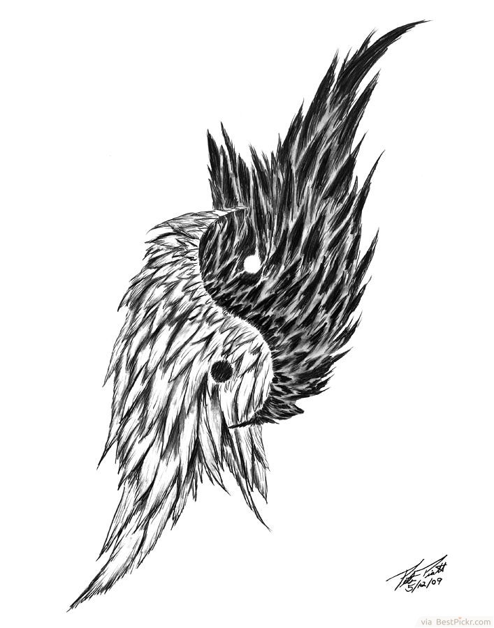 707x900 cool yin yang tattoos - Yin Yang Drawing Designs