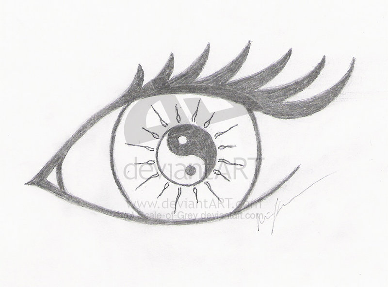 800x592 yin yang eye tattoo design - Yin Yang Drawing Designs