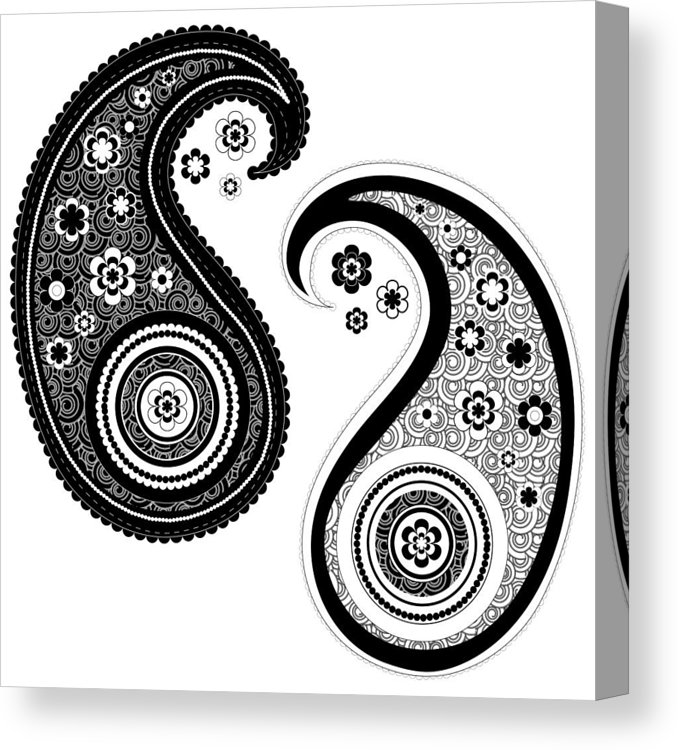 678x750 yin yang paisley design canvas print canvas art - Yin Yang Drawing Designs