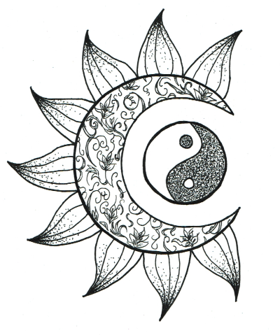 400x479 yin yang design tumblr - Yin Yang Drawing Designs