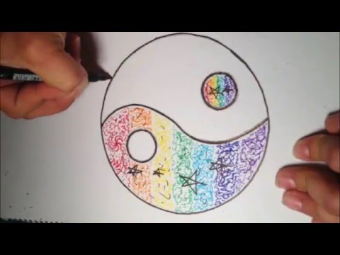 480x360 Colorful Yin Yang Symbol Drawing - Yin Yang Symbol Drawing