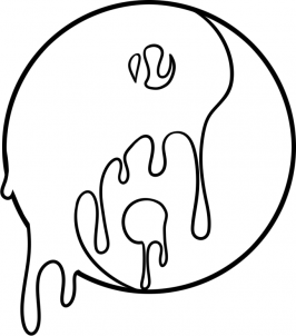 266x302 How To Draw A Melting Yin Yang - Ying Yang Drawing