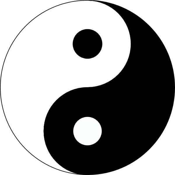 600x600 Yin Yang Clip Art Free Vector In Open Office Drawing Image - Ying Yang Drawing