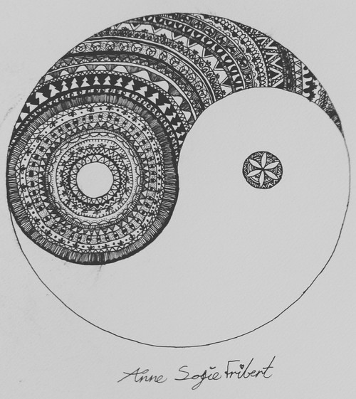 500x561 Yin Yang Drawing Uploaded - Ying Yang Drawing