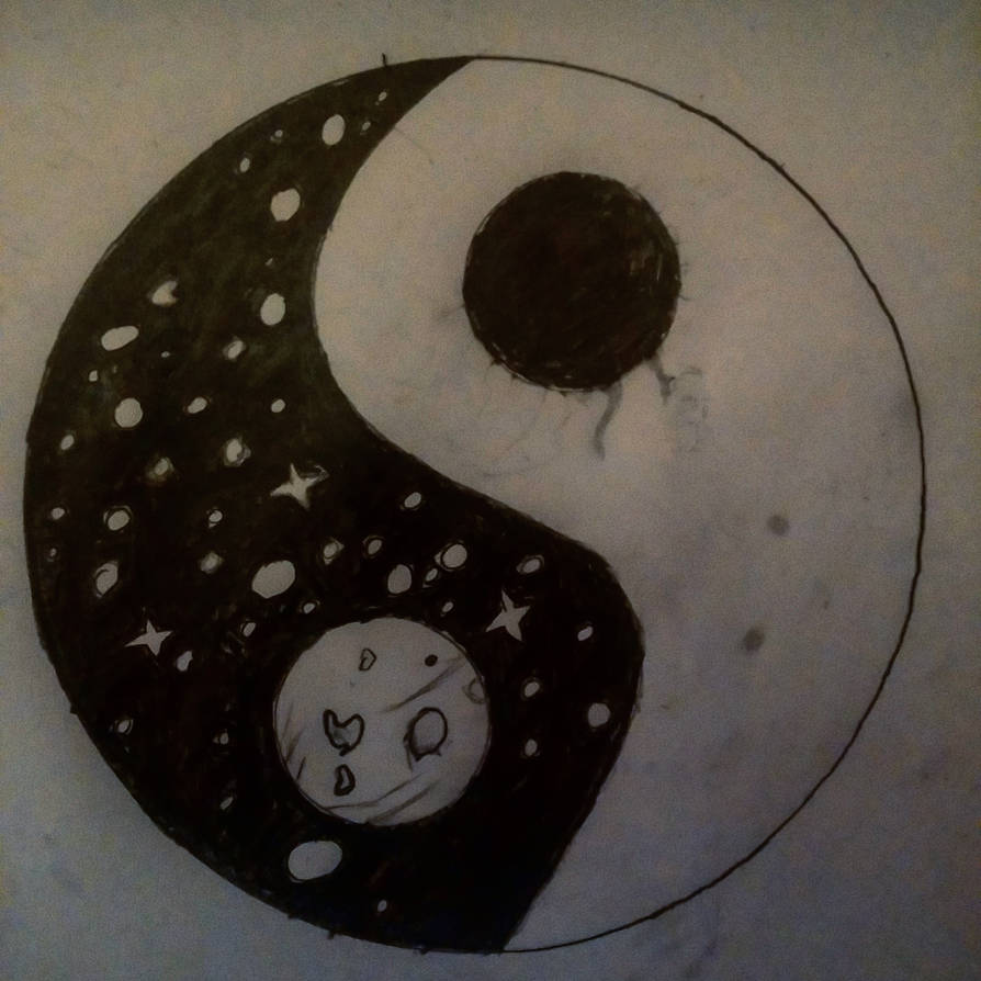 Ying Yang Drawing at PaintingValley.com | Explore collection of Ying ...