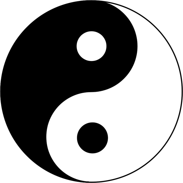 600x600 Ying Yang Free Vector In Open Office Drawing - Ying Yang Drawing