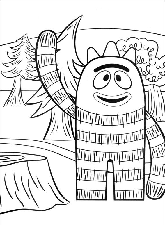 567x774 Yo Gabba Gabba Coloring Pages Coloring Pages To Print - Yo Gabba Gabba Drawing