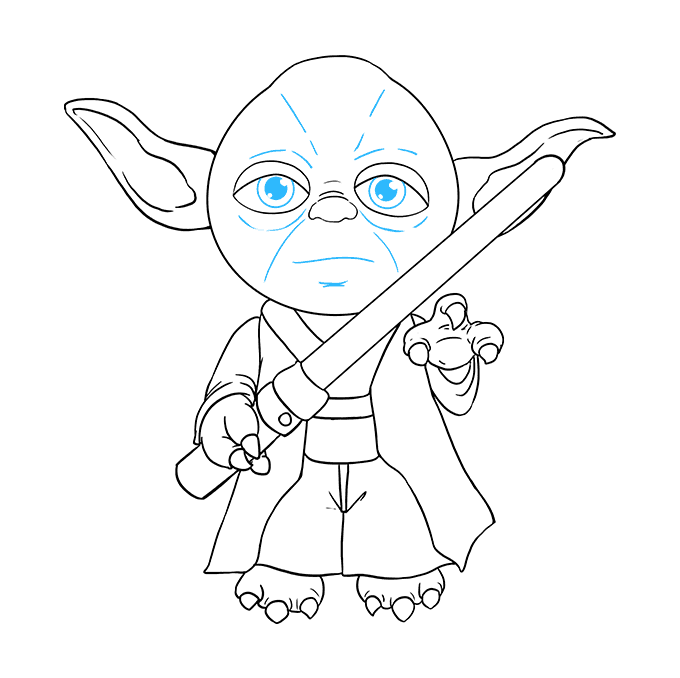 680x678 how to draw yoda from star wars - Yoda Drawing