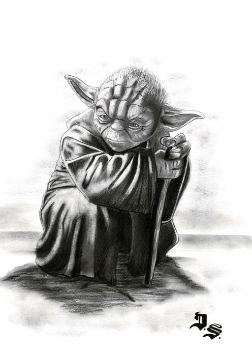 496x700 Yoda - Yoda Drawing