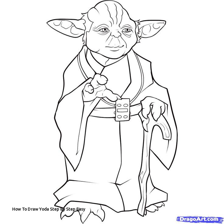 736x736 How To Draw Yoda Step - Yoda Line Drawing