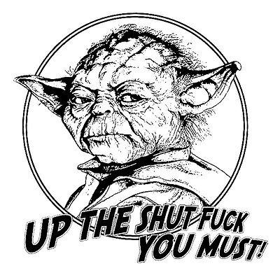 400x400 Star Wars Funny Master Yoda Shut Up Men's T Shirt Darth Vader Fun - Yoda Line Drawing