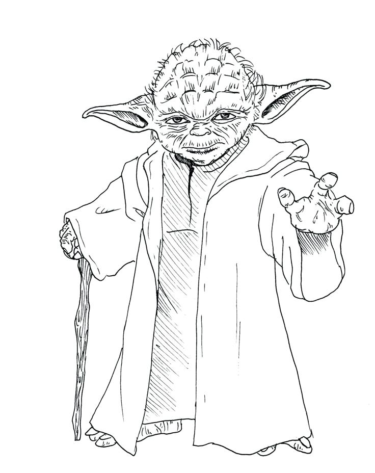 736x928 Yoda Coloring Pages Brilliant Drawing Inside Affordable Article - Yoda Line Drawing