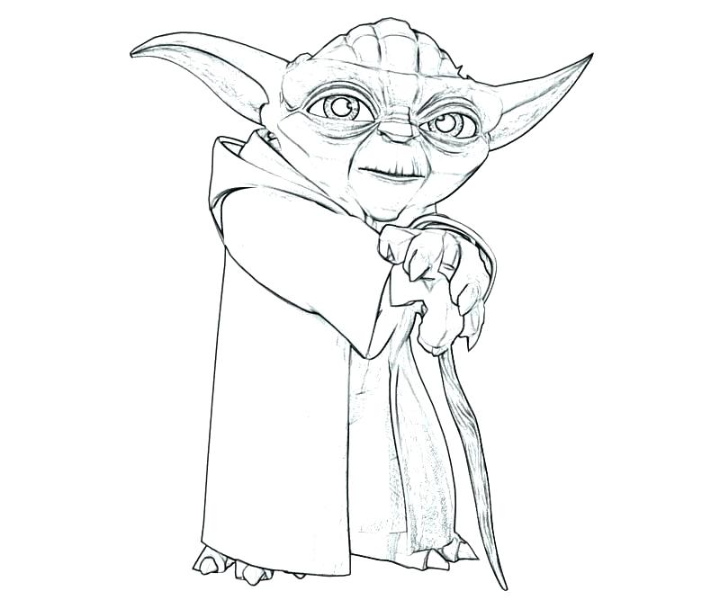 800x667 Yoda Coloring Pages Simple Drawing At Getdrawings Com - Yoda Line Drawing