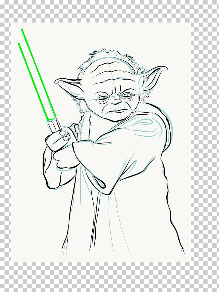 728x972 Yoda Drawing - Yoda Line Drawing