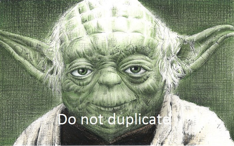 794x496 Yoda X Colored Pencil Drawing Print Etsy - Yoda Pencil Drawing