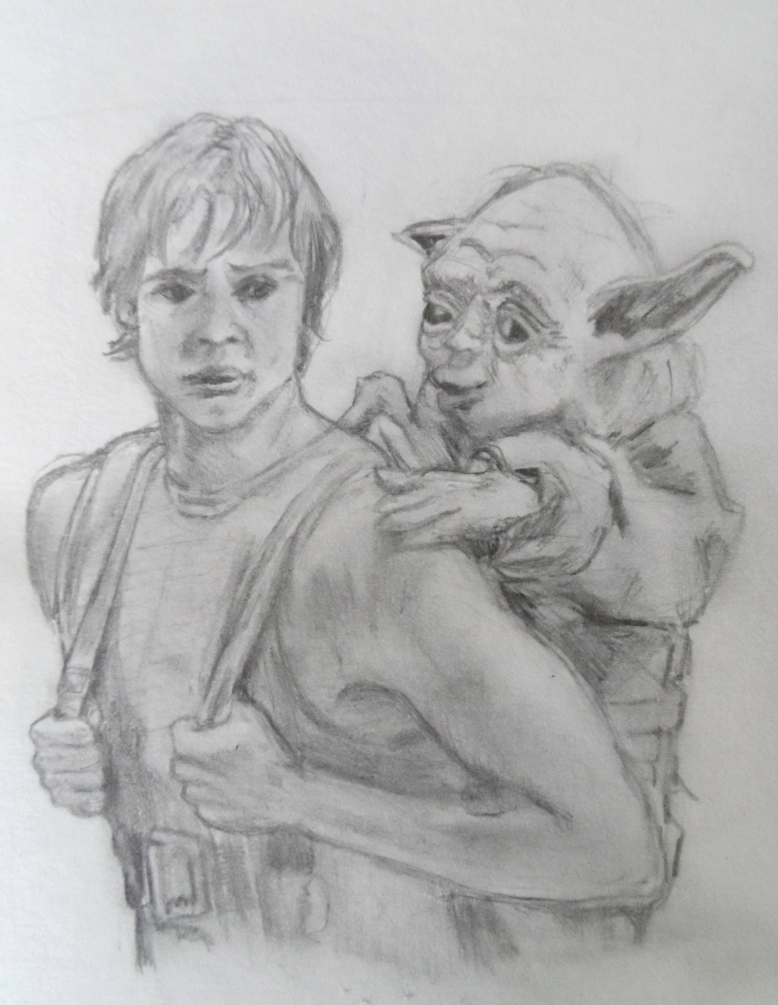2972x3838 yoda pencil drawing and pencil drawing of luke and yoda - Yoda Pencil Drawing