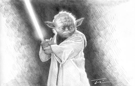547x350 Yoda Pencil Drawing - Yoda Pencil Drawing