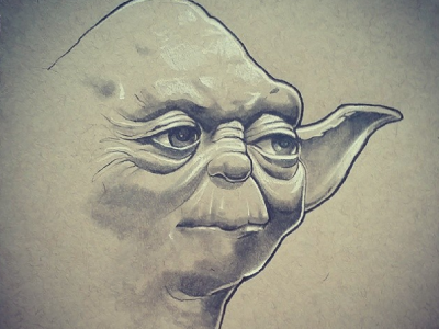400x300 Yoda Pencil Drawing - Yoda Pencil Drawing