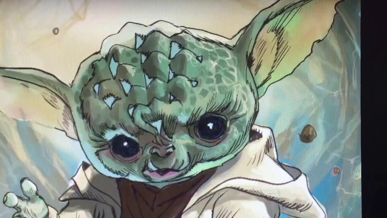 1280x720 drawing star wars yoda with procreate on ipadpro and apple pencil - Yoda Pencil Drawing