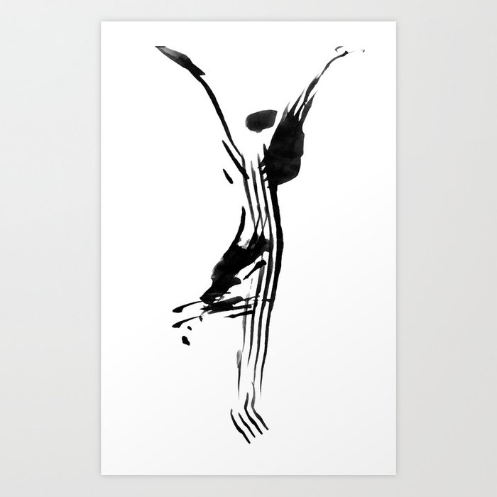 700x700 black and white, minimalist, modern yoga pose illustration - Yoga Drawing