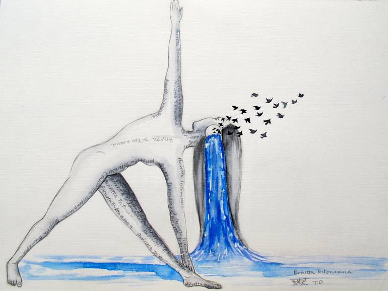 770x578 yoga pose - Yoga Drawing