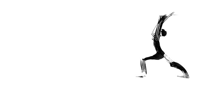 700x304 moder black and white, minimalist ink figure yoga drawing, yoga - Yoga Drawing