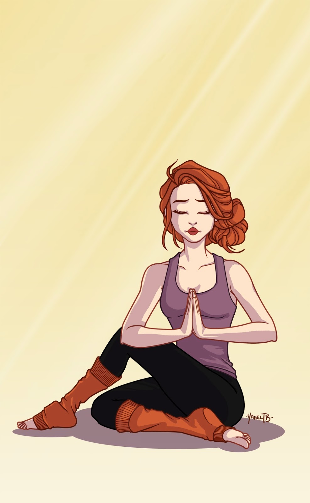 987x1600 girls drawing girls yoga - Yoga Girl Drawing