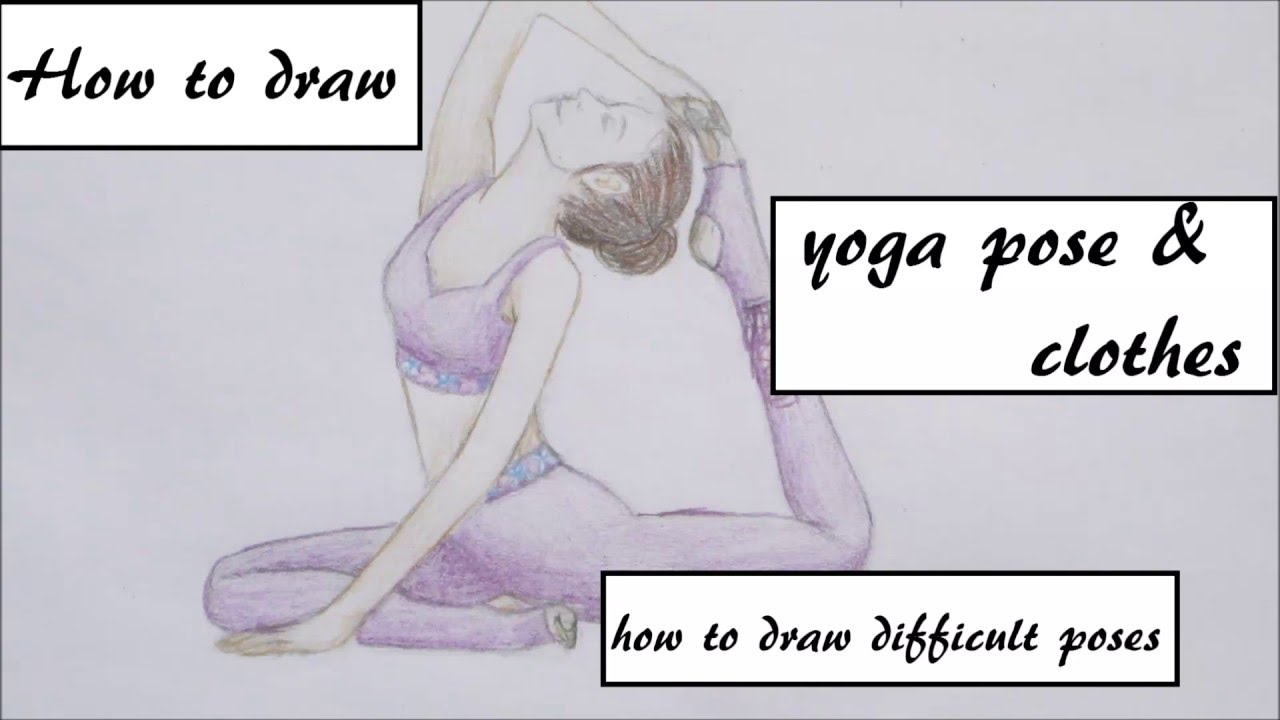 1280x720 how to draw a girl in a yoga pose yoga clothing - Yoga Girl Drawing