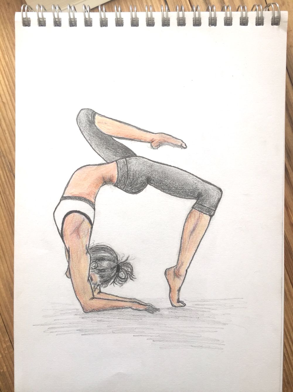 1000x1334 my finished yoga girl drawing - Yoga Girl Drawing
