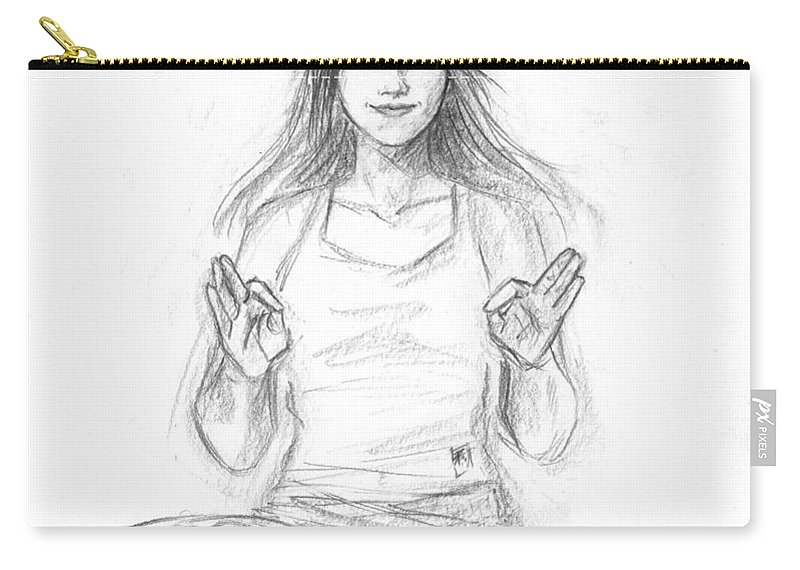 800x570 smiling yoga girl carry all pouch for sale - Yoga Girl Drawing