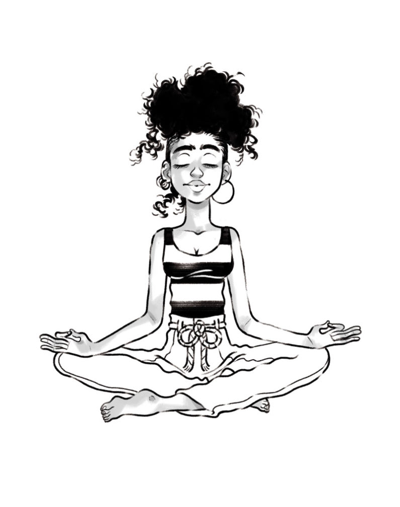 795x1008 yoga girl drawn to better astound us - Yoga Girl Drawing