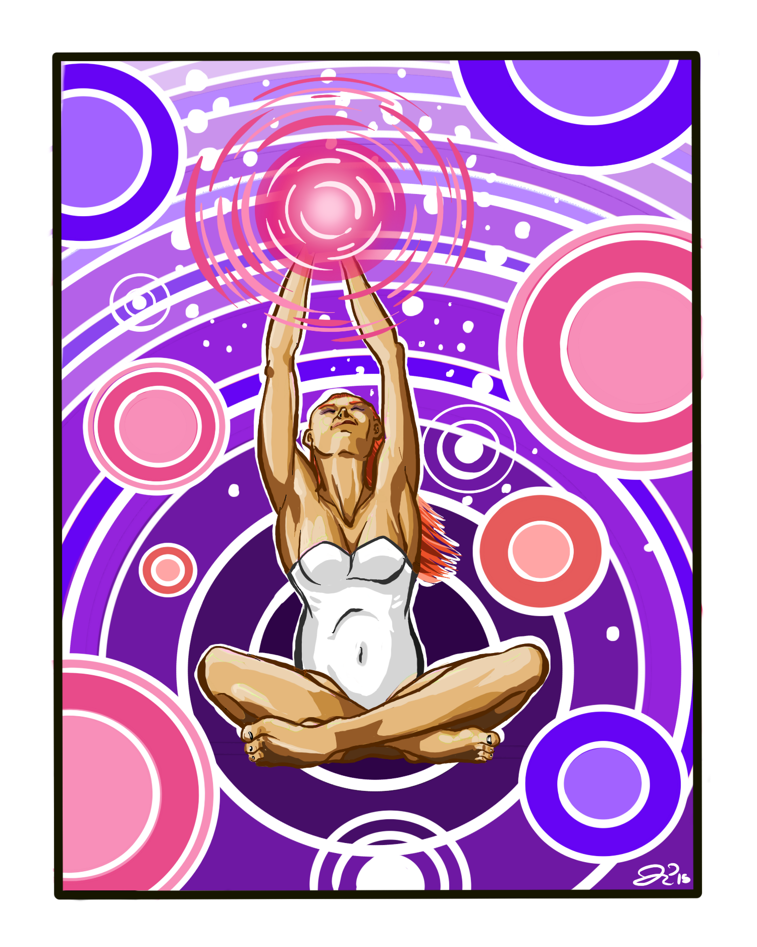 1500x1875 yoga girl drawing - Yoga Girl Drawing