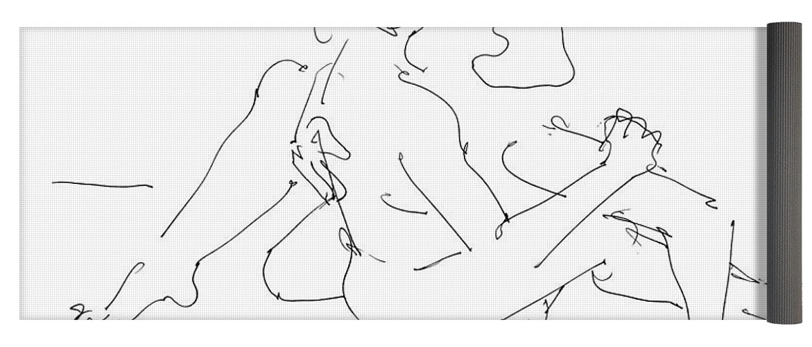1171x500 erotic art drawings yoga mat for sale - Yoga Mat Drawing