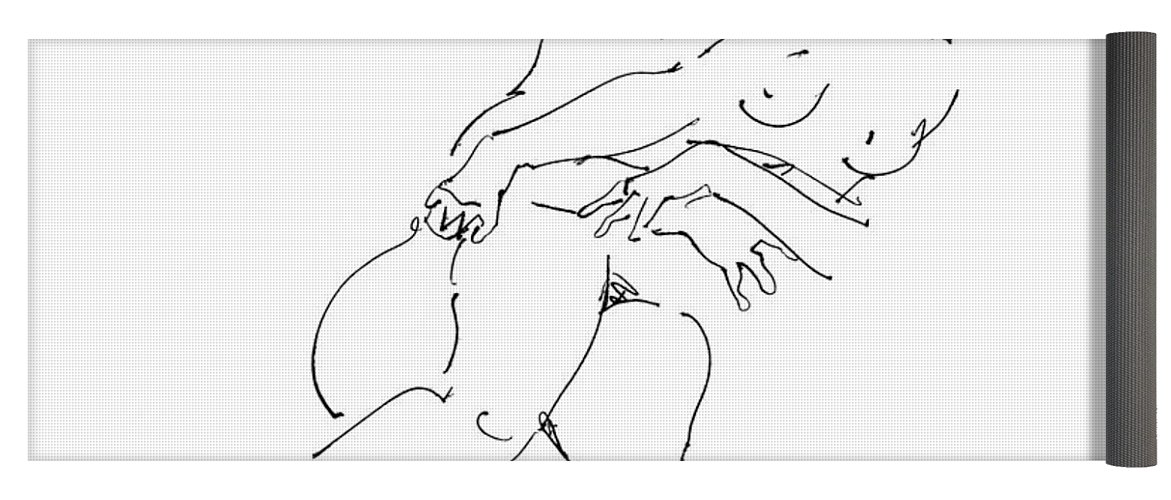 1171x500 erotic art drawings yoga mat for sale - Yoga Mat Drawing