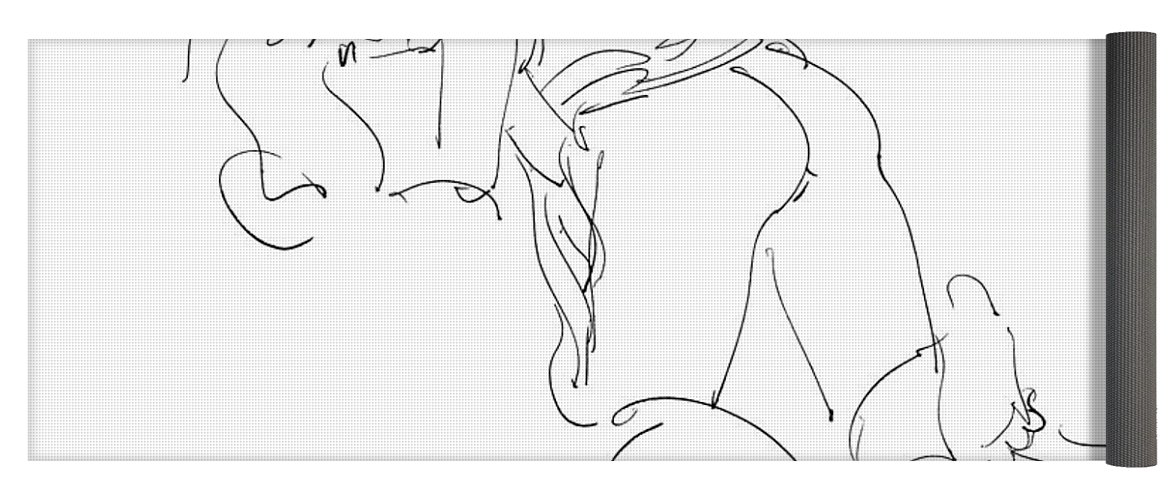 1171x500 erotic line drawings yoga mat for sale - Yoga Mat Drawing