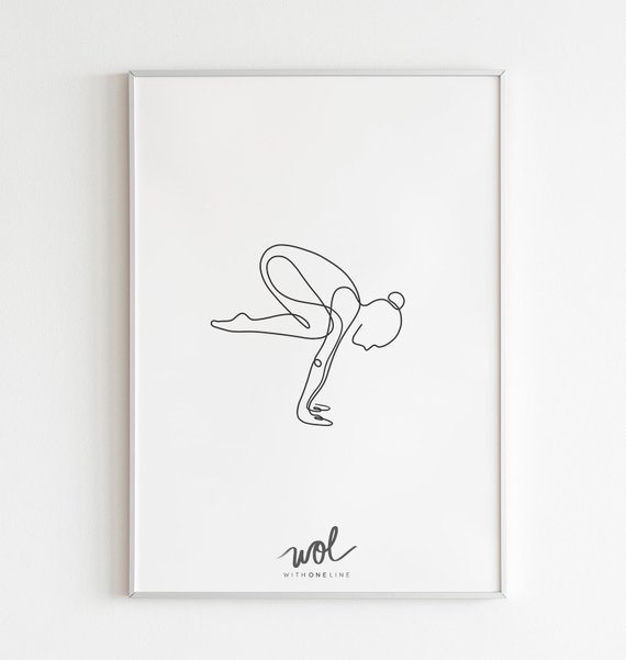 570x601 printable yoga minimal art yoga gift ideas yoga poses yoga etsy - Yoga Poses Drawing