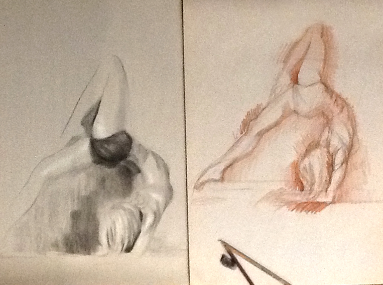 763x569 Beautiful Yoga Pose Sketches Figure Study Drawing Melody Owens Art - Yoga Poses Drawing