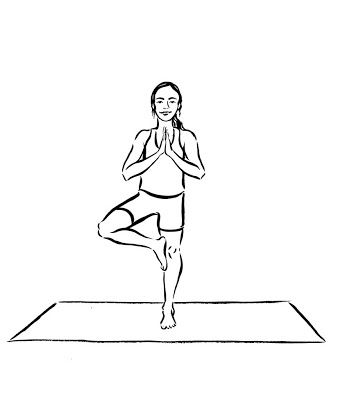 338x400 Drawing Yoga Pose Sketch - Yoga Poses Drawing
