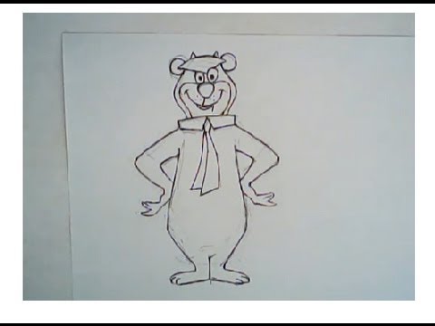 480x360 how to draw yogi bear - Yogi Bear Drawing