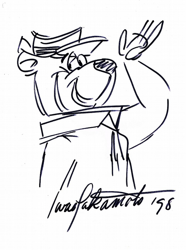 750x1007 iwan takamoto drawing of yogi bear - Yogi Bear Drawing