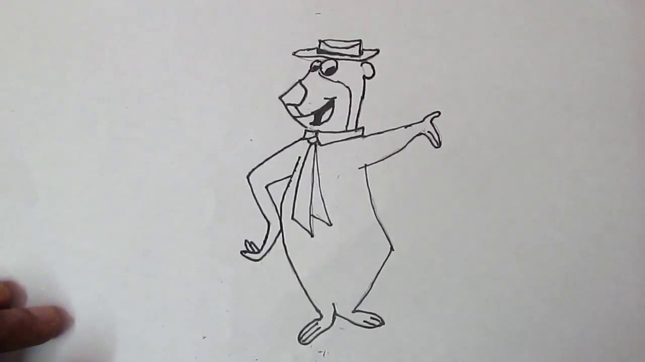 1280x720 yogi bear drawing tutorial - Yogi Bear Drawing