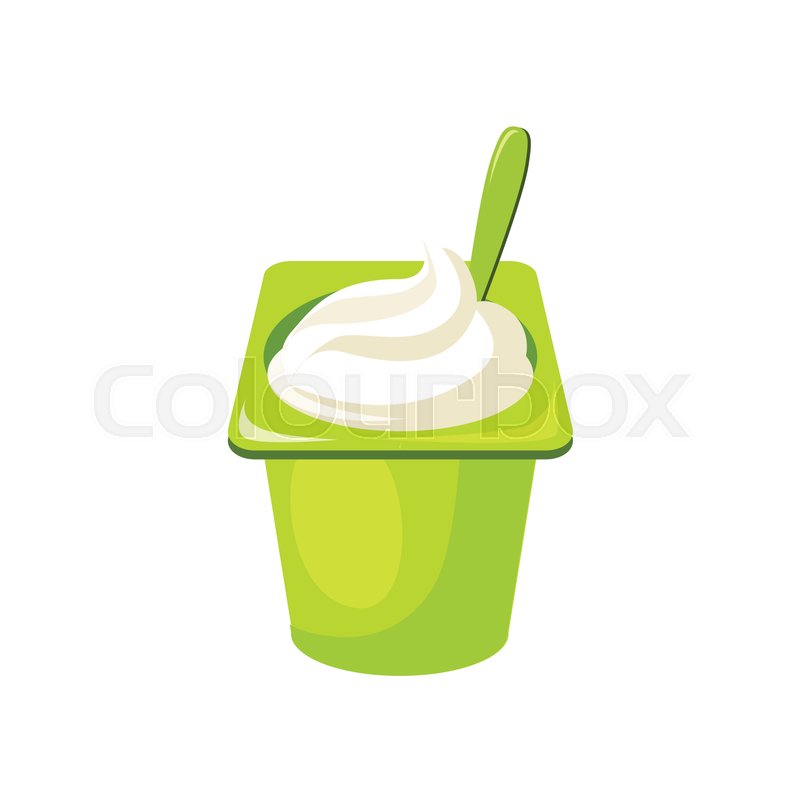 800x800 plain yogurt,milk based product stock vector colourbox - Yogurt Drawing